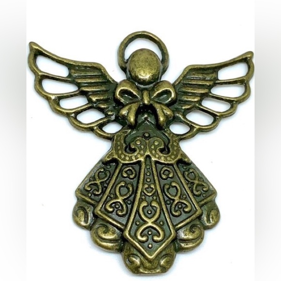 Bronze Angel Charms Lot of 6 Jewelry Making Supplies Christmas Crafts DIY NWOT - Picture 2 of 3